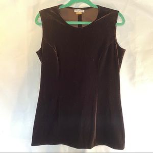 Chocolate Brown Velvet Tank Top